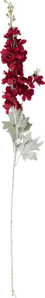 Gefälschte Delphiniumblume No-Fading No-Wither Realistic Decorate Plastic Artificial Flowers Branchhochzeitdekor für Wohnzimmer-Rot