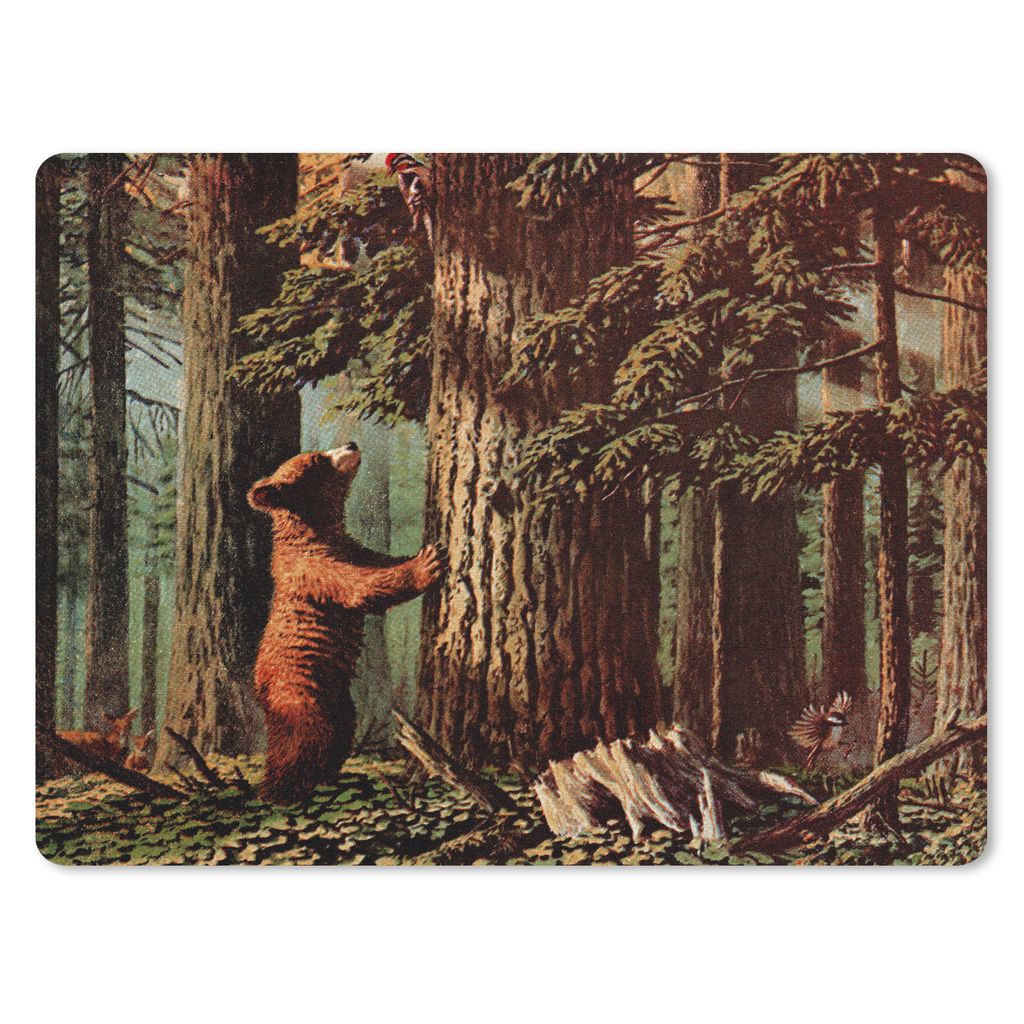 MuchoWow Mauspad Mousepad Eine Illustration eines kleinen Bären in der Pop-Art 40x30 cm - Mousepads - Maus Mat - Pad - Mausunterlage - Anti Rutsch