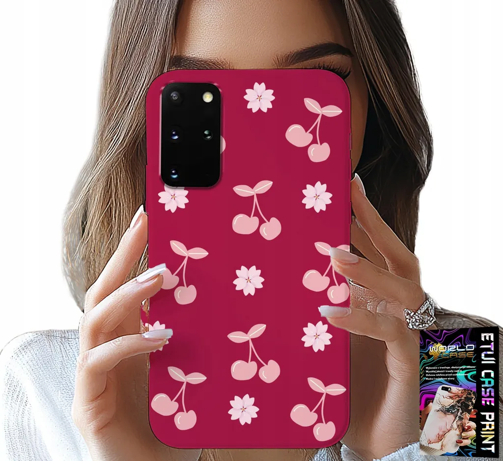 Offerta Cover S20 Plus Ciliegie e Lamina | Protezione Samsung Marrone