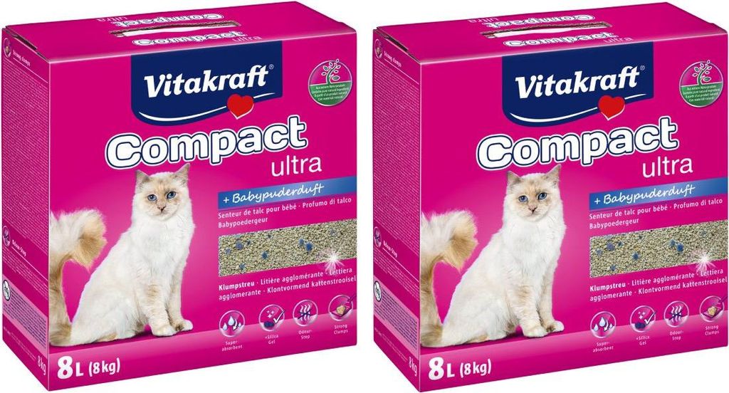 Vitakraft Katzenstreu Compact ultra Plus - 16 kg Produktbild 