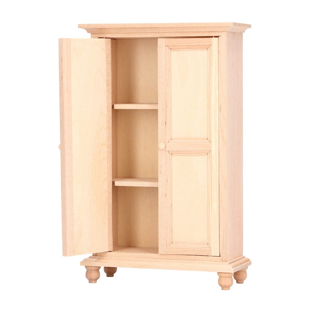 1:12 skříň pro panenky dřevo miniaturní ložnice obývací Obrázek produktu 