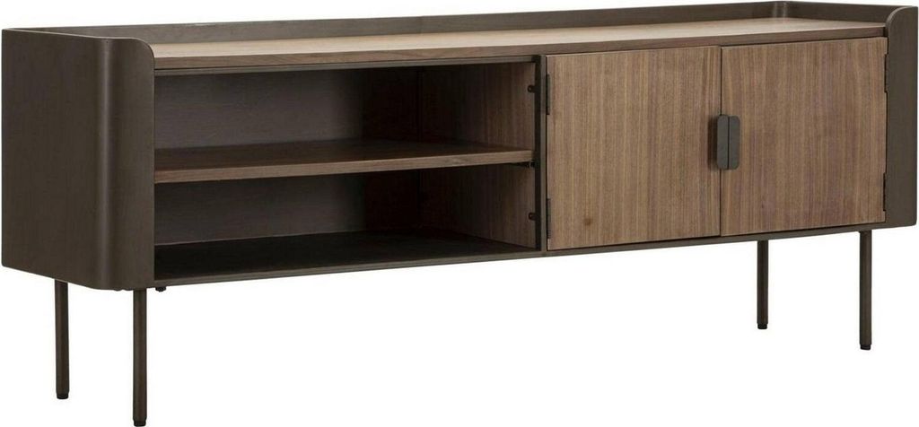 Dmora TV-Möbel Berlingo 150x42x58h cm Grau 2 Böden 3 Fächer