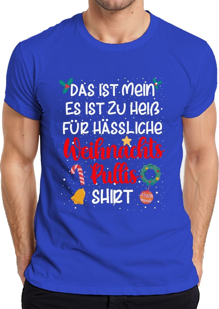 Ugly Christmas Familie Weihnachtsoutfit - Weihnachten Xmas Christmas Herren T-Shirt, Blau, S