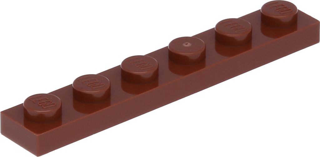Lego 1x6 Platte 3666 - 10 Stück Rotbraun