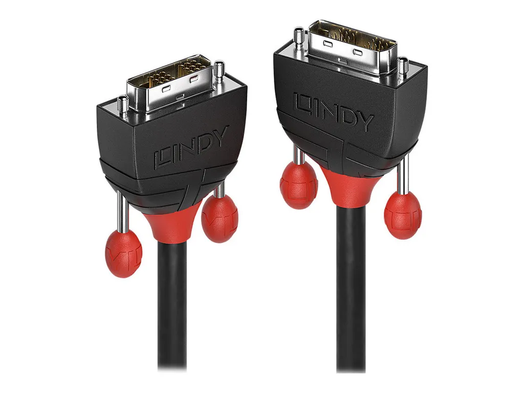 Cavo Monitor Lindy 36255 1m DVI-D - Soluzione Office Black Line