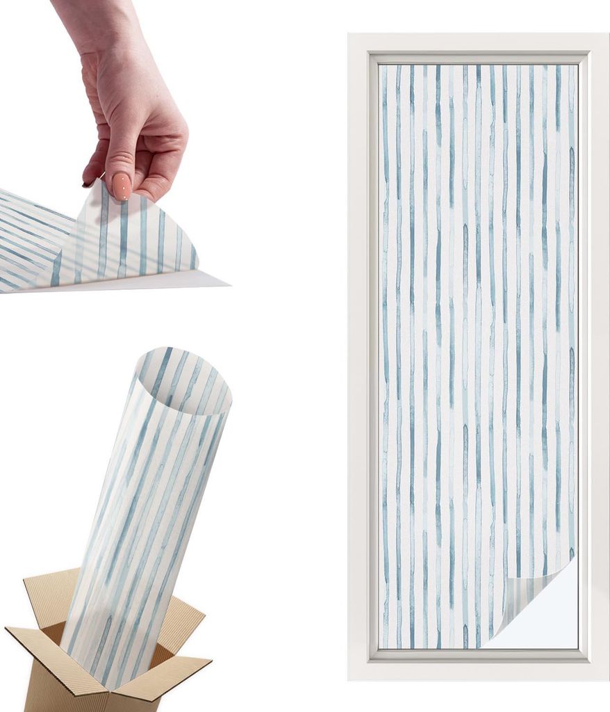 Buntglasfolie für Fenster – 146x50 cm – Stained-Glass-Fensterfolie, dekorativ & blickdicht – Selbstklebende Glasdekorfolie im Buntglas-Desig...