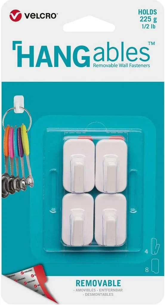 Micro-crochets Adhésifs 225g VELCRO® HANGables sans Trace et Amovibles