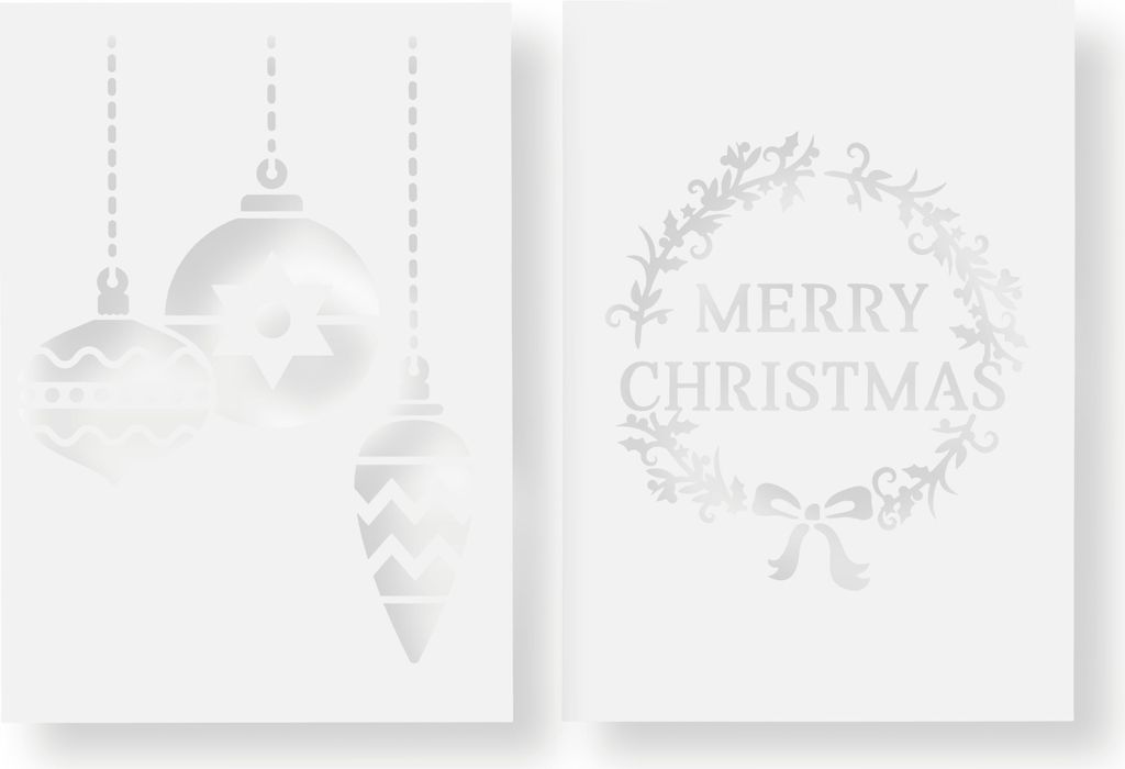 FINDit Schablonen Set 2-teilig Merry Christmas