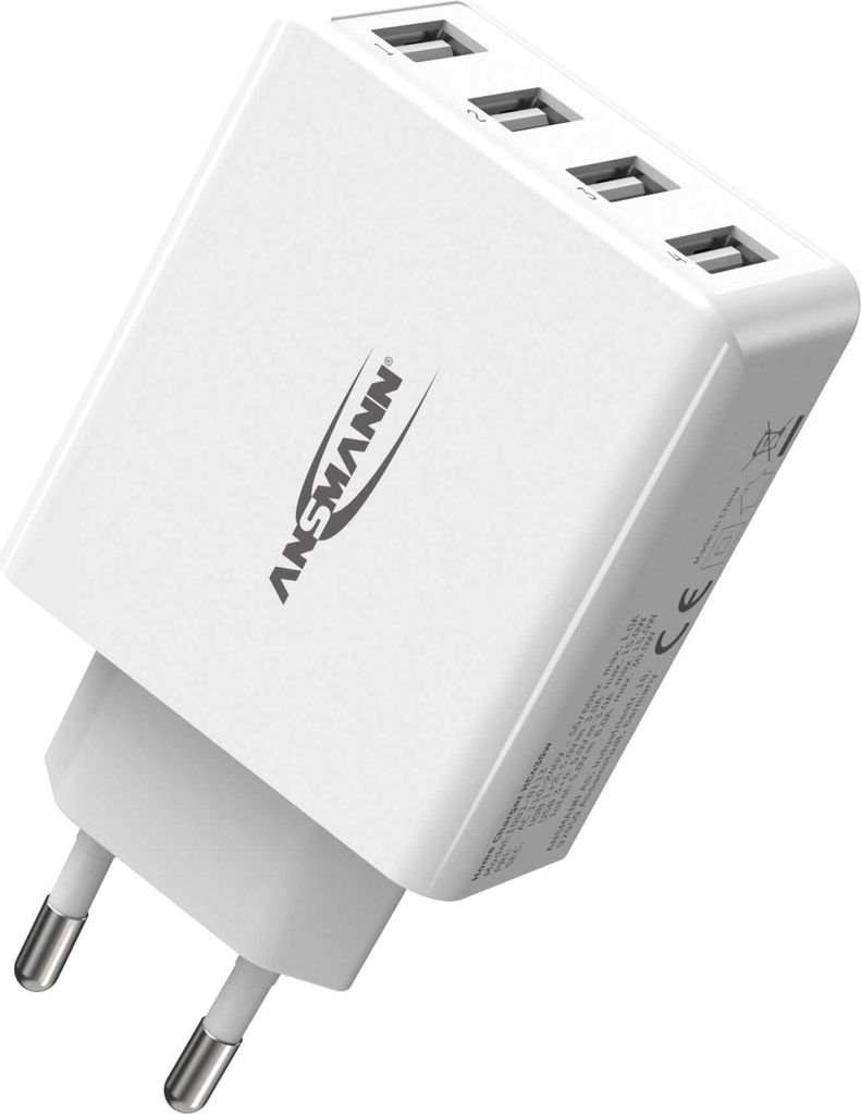 ANSMANN USB Charger wh 5V DC/3000mA/30W/4xUSB Image du produit 