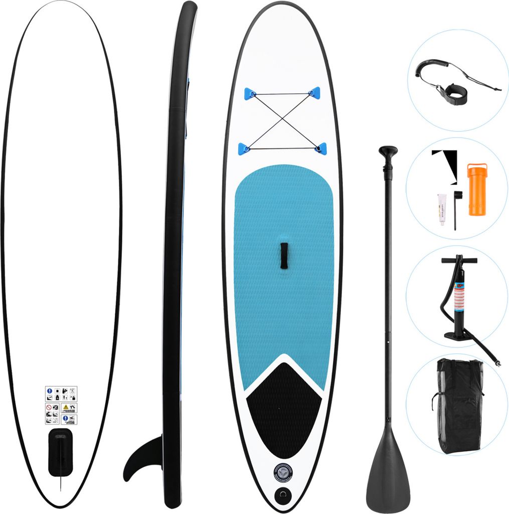 e4fun Stand Up Paddle Board da gonfiare, turchese, 305 x 71 Immagine del prodotto 