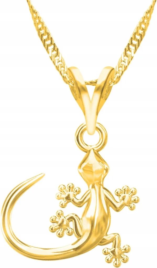 Collana Lucertola Portafortuna Oro 585 Argento 925 | Simbolo Rinascita