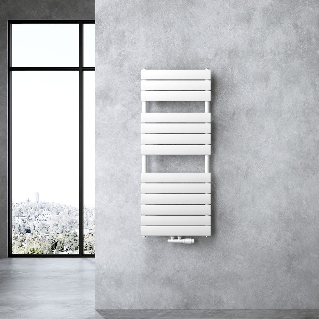 doporro Badheizung Flachheizkörper 120x60cm Weiß Paneelheizkörper Mittelanschluss oder Seitenanschluss Badheizkörper Ohne Heizstab FH