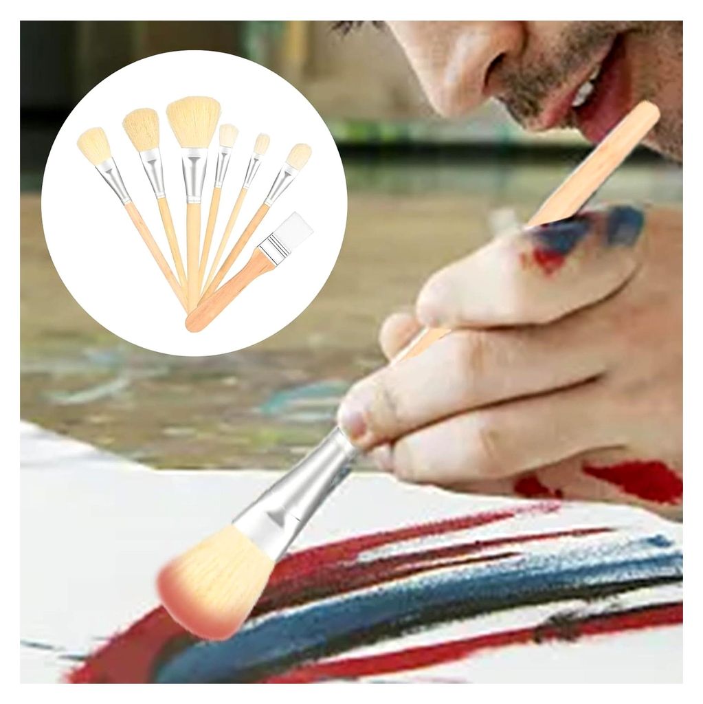 Acryl-Pinsel – Mischmopp-Pinsel-Set | 55 g - Malwerkzeuge, große Sammlung von Vergoldungspinseln, Ölgemälde, Gesichts- und Körperkunst, profe...