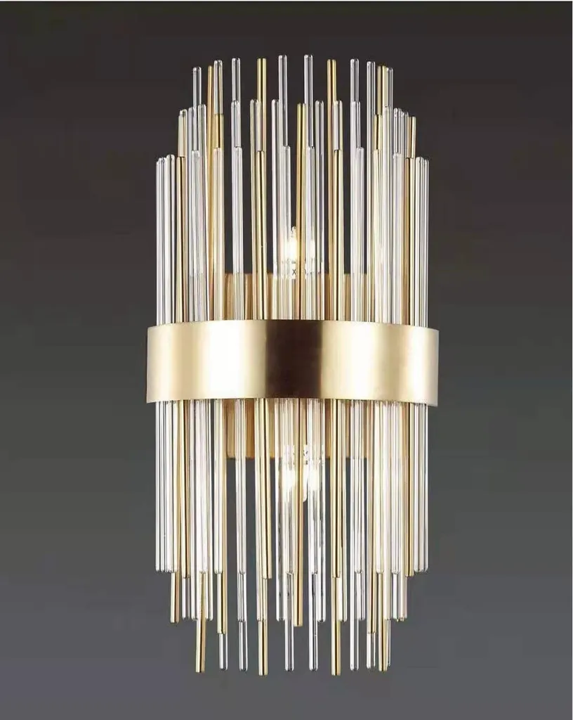 Grande applique murale en cristal Spikes W 50cm pour salon et couloir