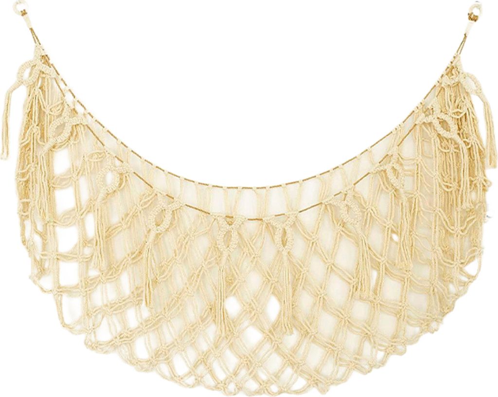Plüschtier-Wandbehangnetz mit Quasten, extra groß, Boho-Stil, handgefertigt, Baumwollseil, Kinder, Stoffpuppe, Plüschtiere, Hängematte, Organiz...