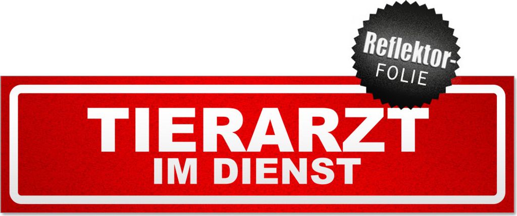 Tierarzt im Dienst invertiert Magnetschild Schild magnetisch