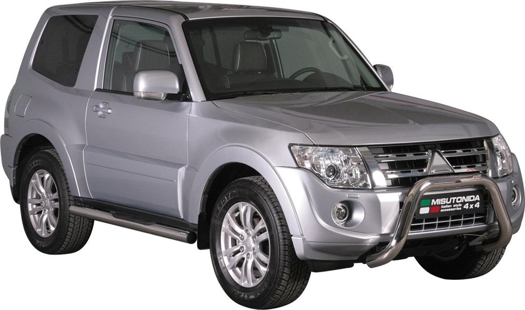 Frontbügel Frontschutzbügel für Mitsubishi Pajero 2012-2018 ø76mm Stahl Silber