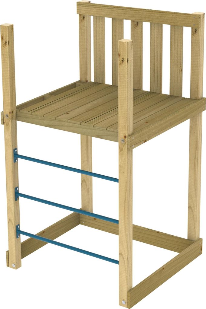 Plattform mit Leiter (120 cm) SKYWOOD braun H120cm