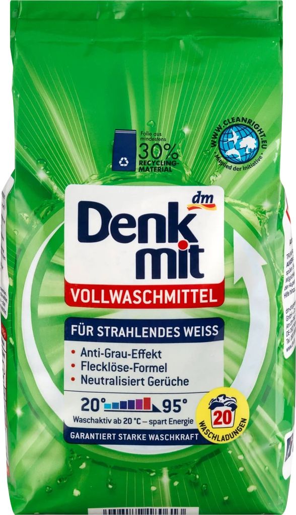 Denkmit, Vollwaschmittel, Proszek, 20 prań (PRODUKT Z Obrázok produktu 