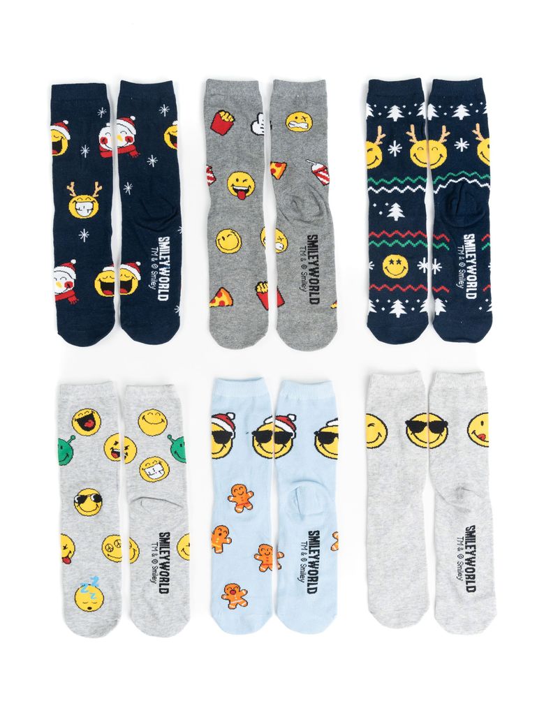 Smileyworld Adventskalender mit 12 Paar Socken Größe 38-43 Produktbild 1