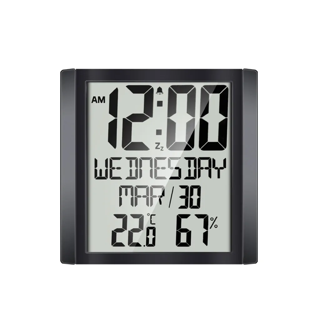 Horloge LED géante lisible de loin avec température pour malvoyants