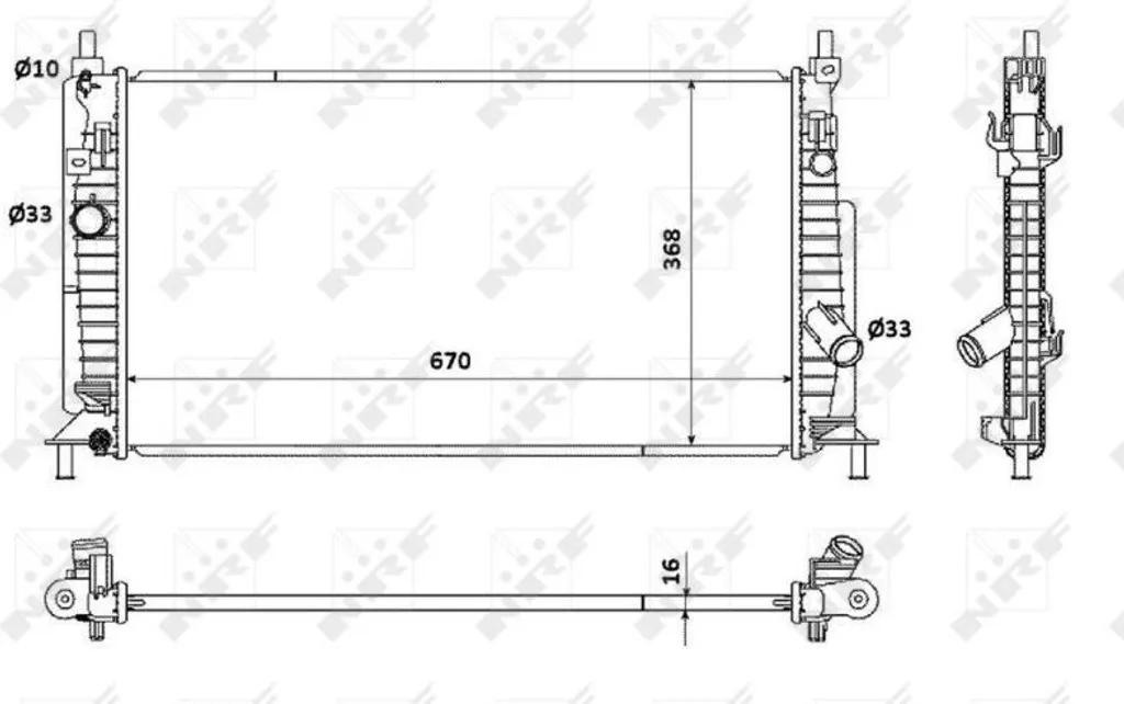 Évitez la Surchauffe : Radiateur NRF 53905 pour Mazda 3 BL, OE LF8B1520Y