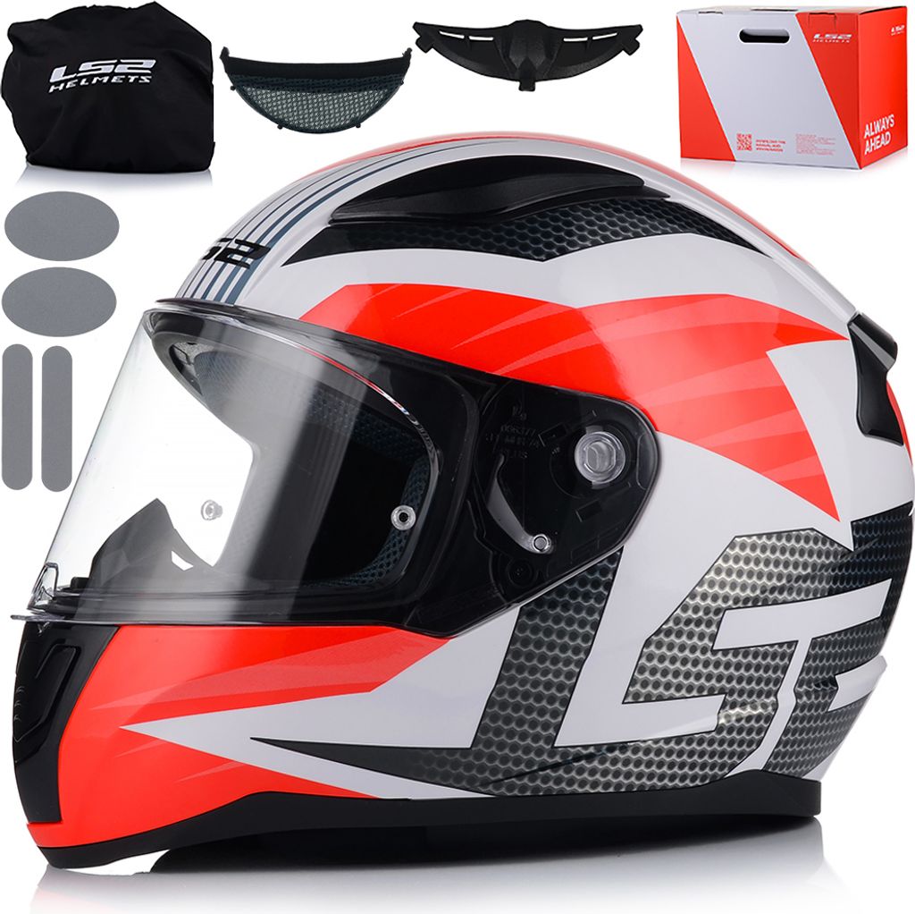 Motorradhelm | LS2 FF353 RAPID II GRID | Integralhelm Helm ECER 22.06 M (57-58cm)