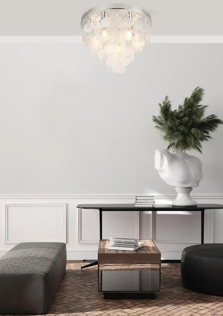 Plafonnier design PARDO 18366 Zuma Line avec diffuseur en verre satiné