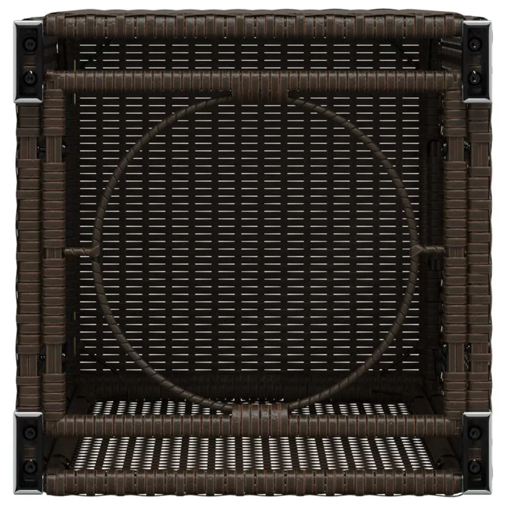 Cache-bouteille propane poly rotin marron, 40x40x60cm, robuste et chic - 8