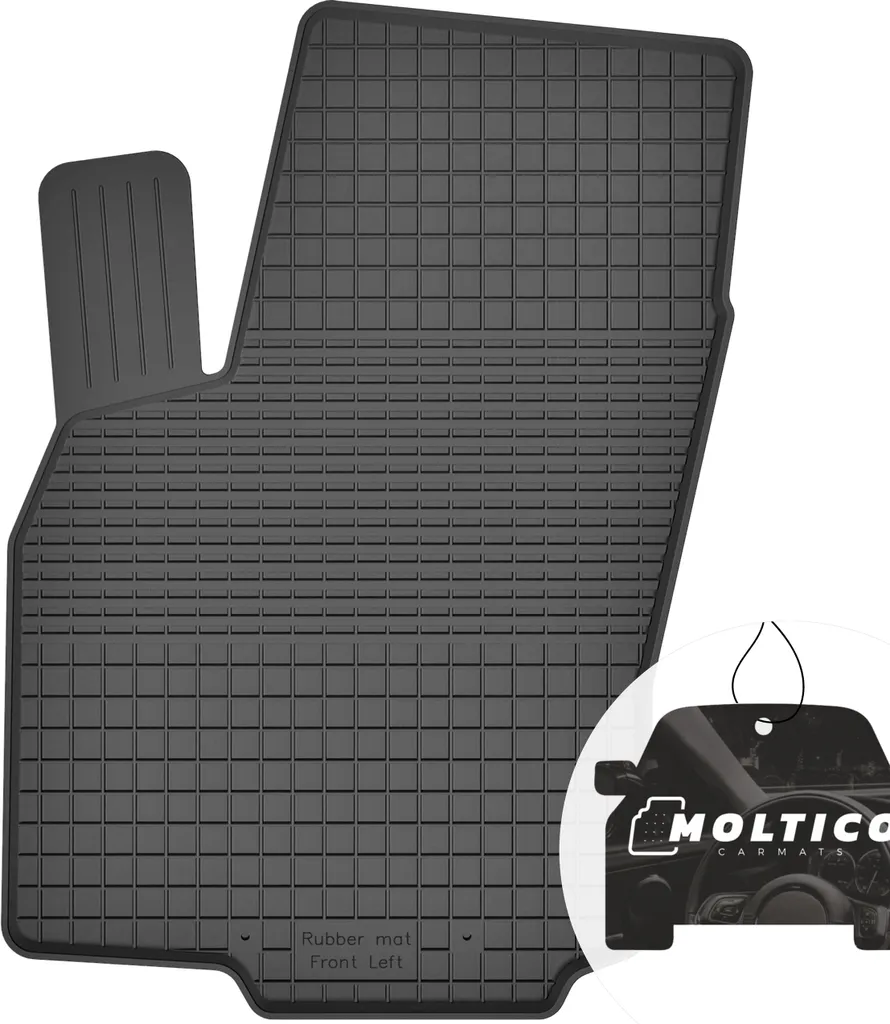 Tappetini in gomma per autista con bordo tappetini per auto tappetini in gomma per auto set da 1 pezzo - adatto a Nissan Navara III 2005-2015