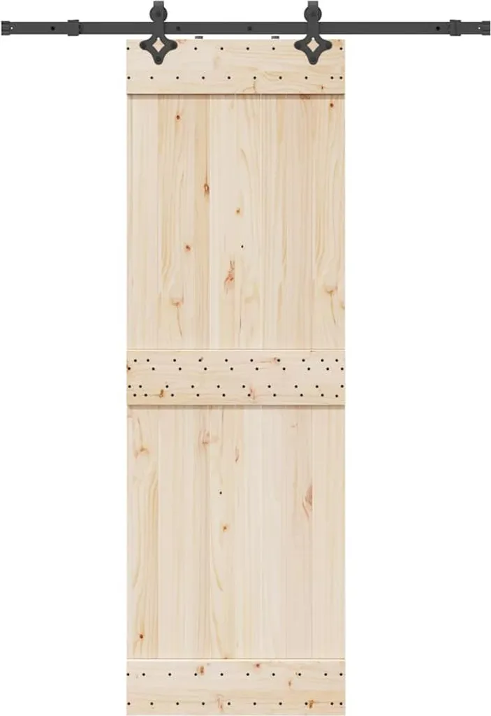 Système de rail pour porte coulissante en acier noir vidaXL 152,4 x 4 cm