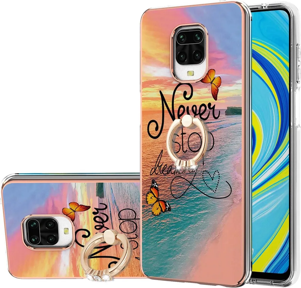 Cover Gold Ring Xiaomi Redmi Note 9 Pro Max | Custodia Silicone Chic