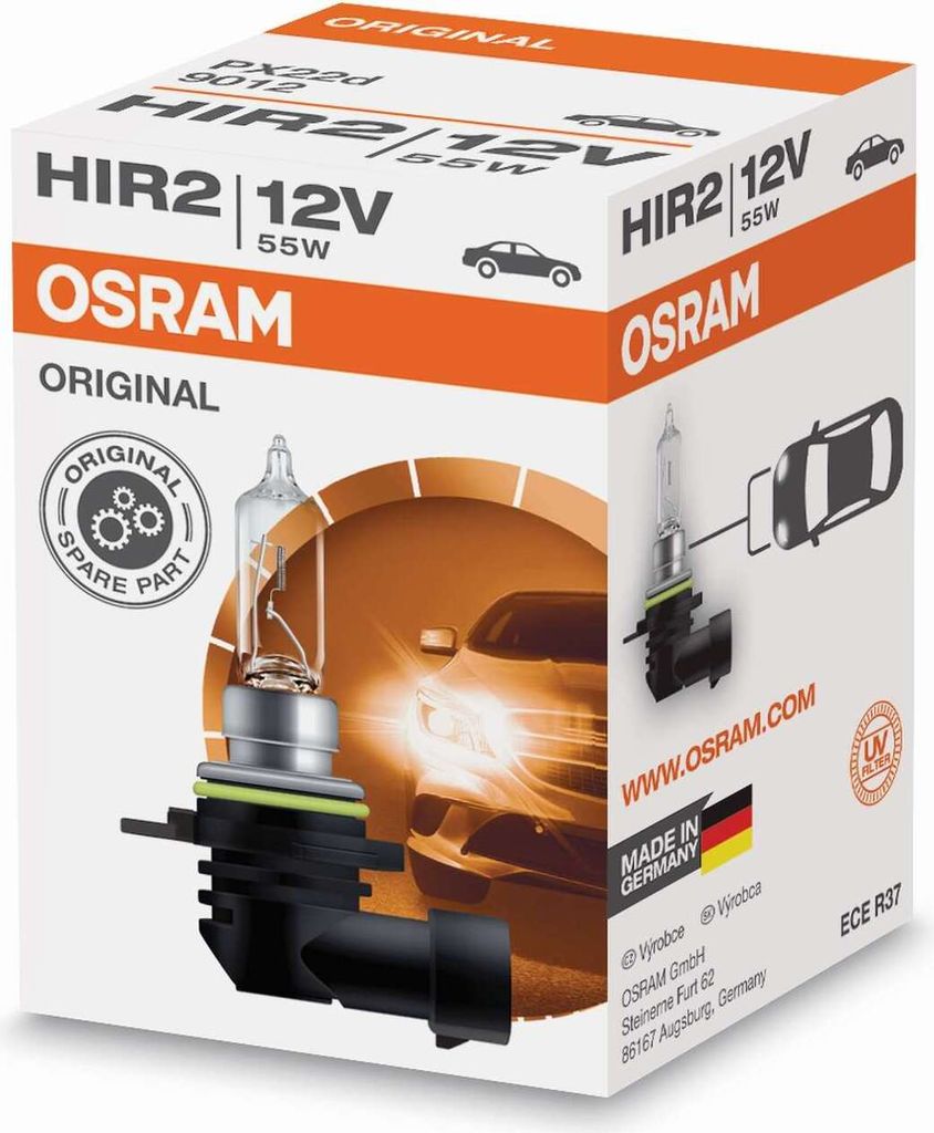 OSRAM ORIGINAL HIR2 PX22d 12 V/55 W (confezione da 1) Immagine del prodotto 