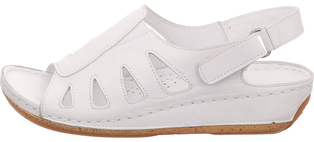 Gemini Sandaletten,Stadtbd.ü.25mm o.Fußb in weiss/weiss kombi, Gr. 40