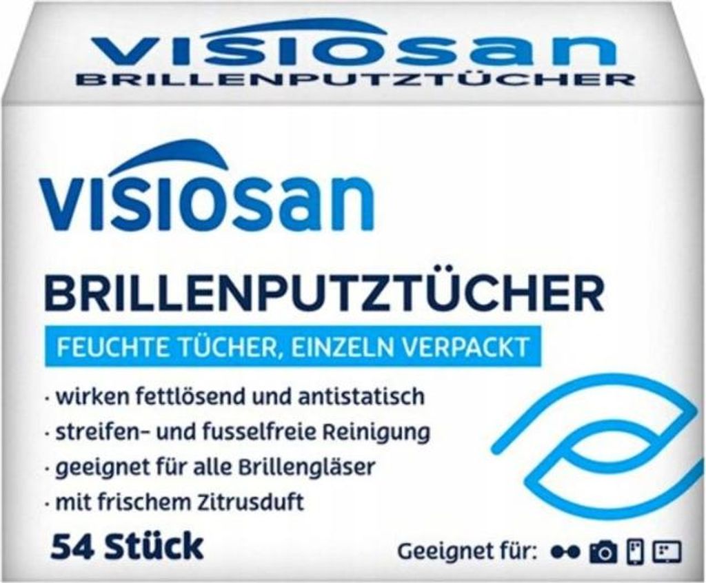 Brillen- und Bildschirmreinigungstücher 54 Stück Produktbild 