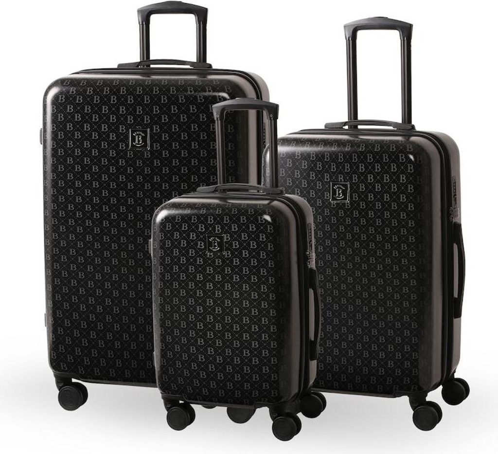 Reisekoffer BERTOO Torino - schwarz/schwarz Set 3in1