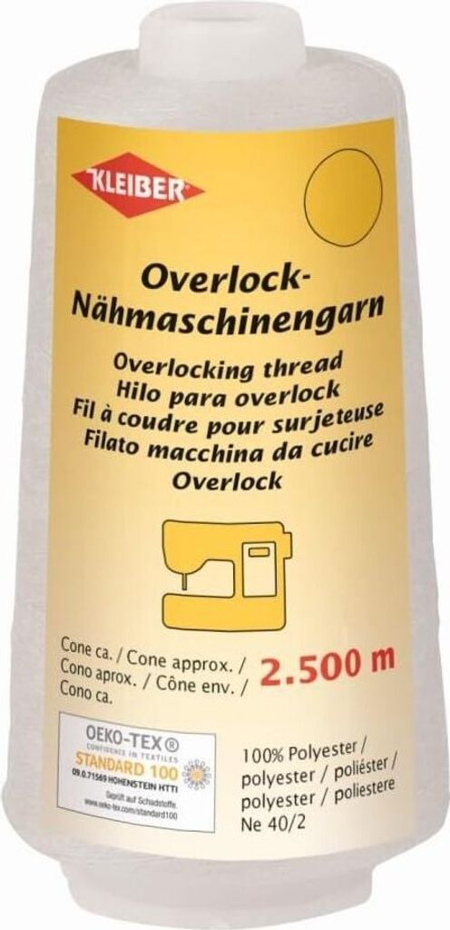 KLEIBER Overlock-Nähmaschinengarn 2.500 m weiß