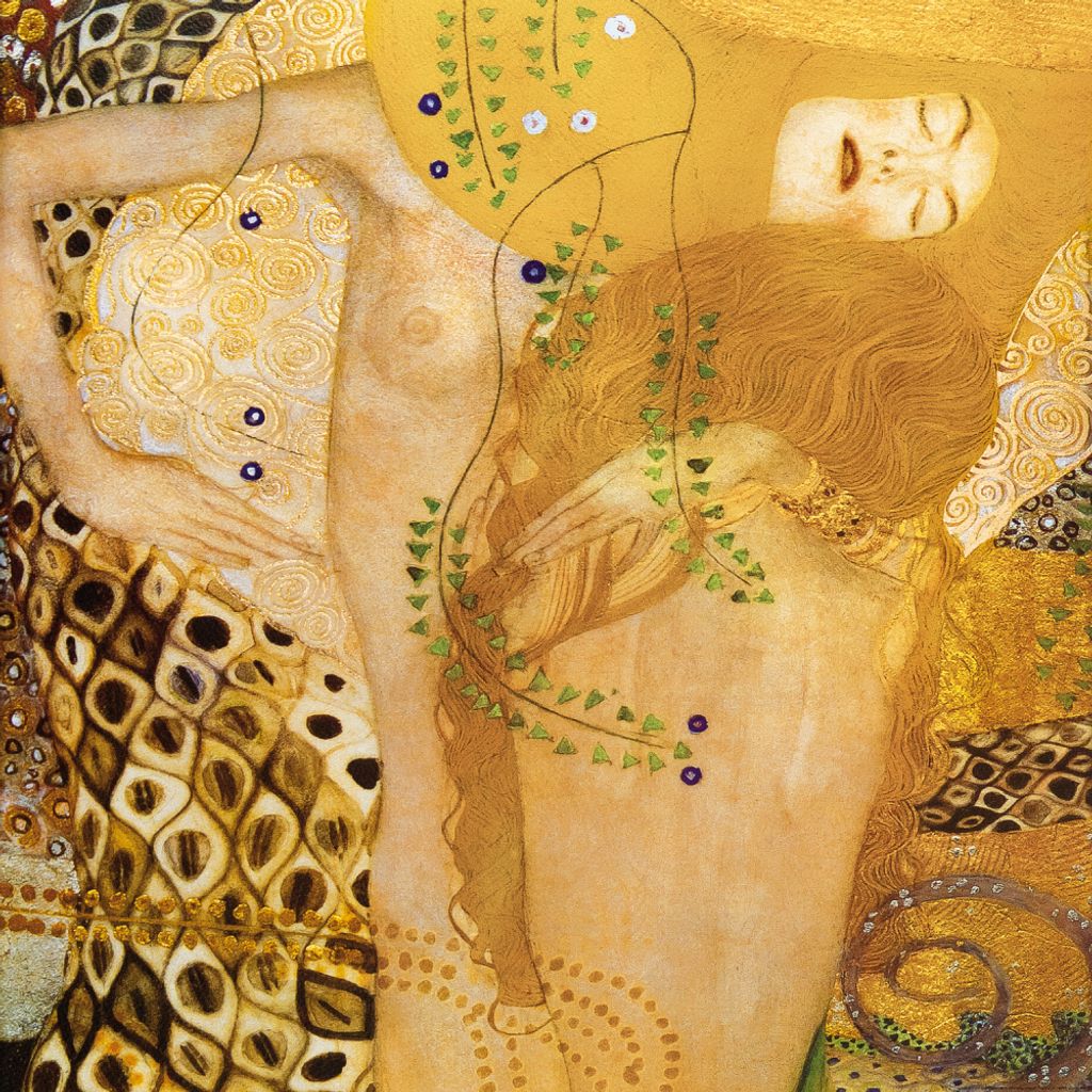 Gustav Klimt Kunstdruck Bild - Wasserschlangen, 1904-07 (100 x 100 cm)