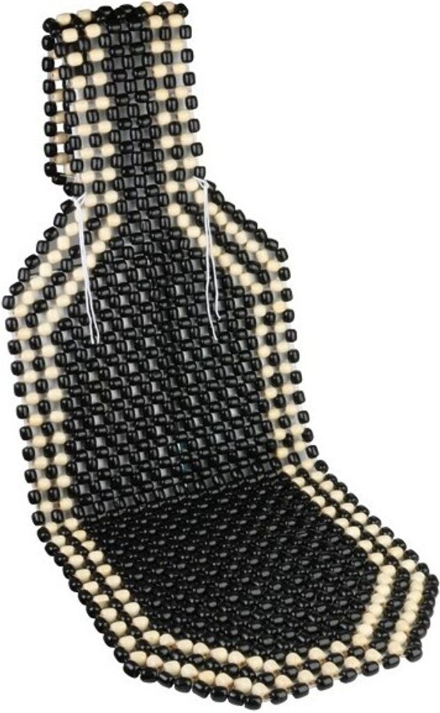 Tappeto di perline, legno, bianco e nero Immagine del prodotto 