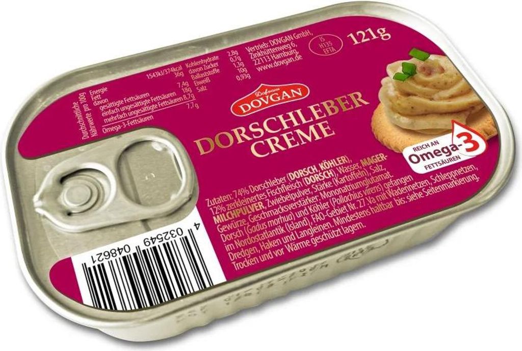 DOVGAN Dorschlebercreme 121g Produktbild 