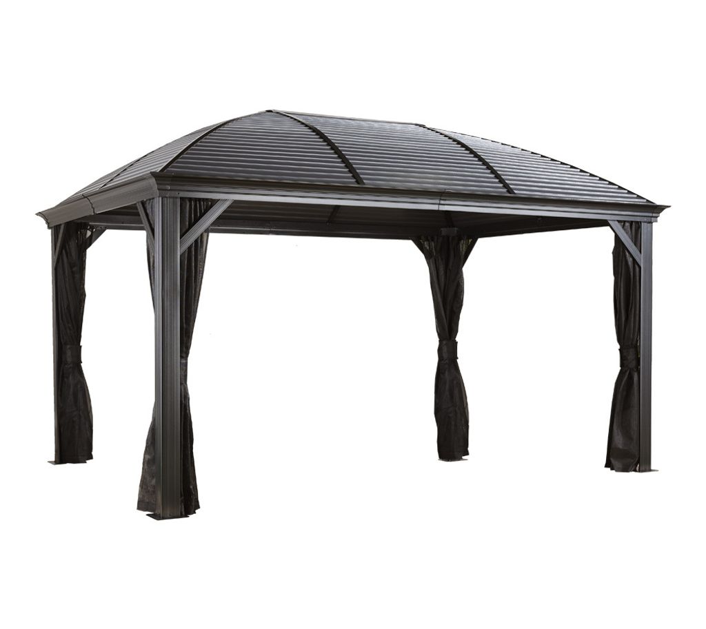 Sojag Moreno1014 Pavillon mit festem Dach mit Moskitonetz 3x4 m
