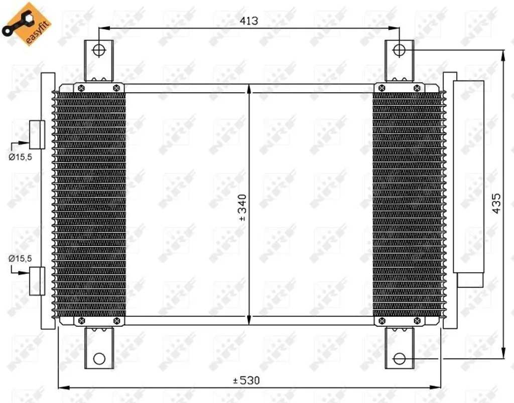 Plus de fuite clim : Condenseur NRF 35840 pour Boxer et Ducato OE 6455EC