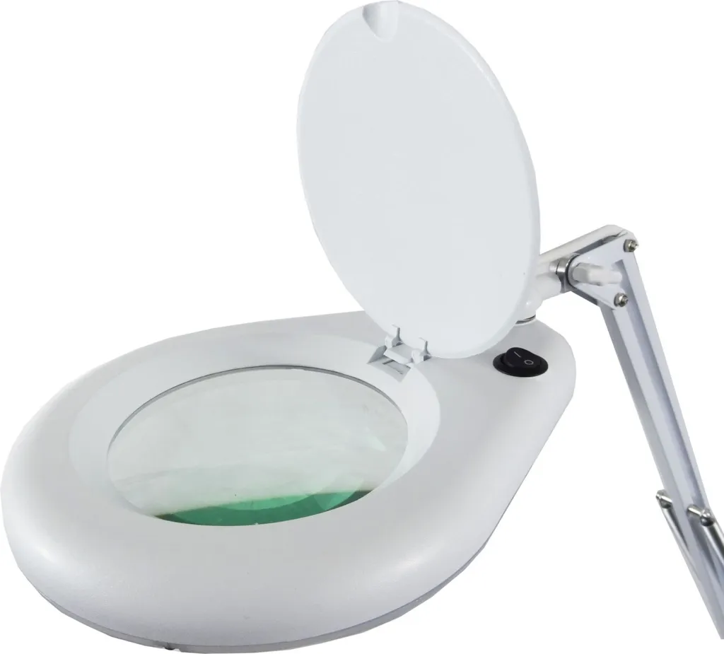 Lampe loupe LED ZOOM UNiLUX anti-fatigue visuelle avec pince blanc