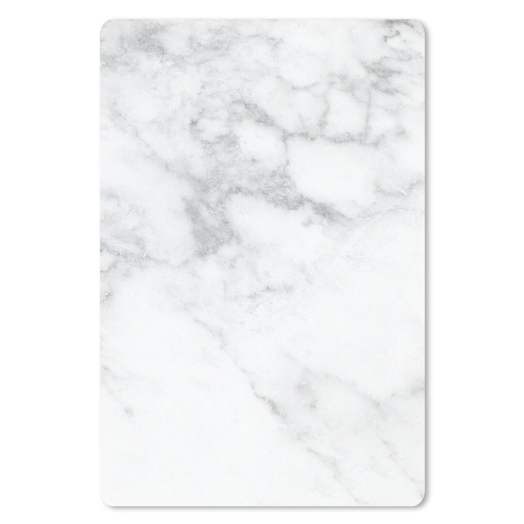 MuchoWow Mauspad Mousepad Marmor - Weiß - Grau - Luxus - Marmoroptik - Stein 18x27 cm - Mousepads - Maus Mat - Pad - Mausunterlage