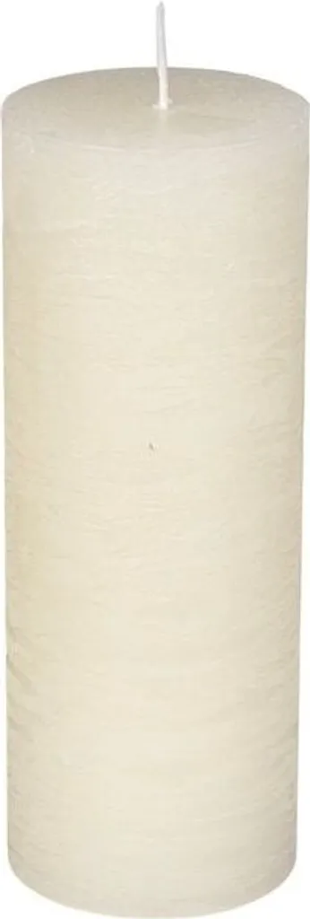 Bougie pilier sans fumée crème Polar 7x18 cm pour ambiance zen