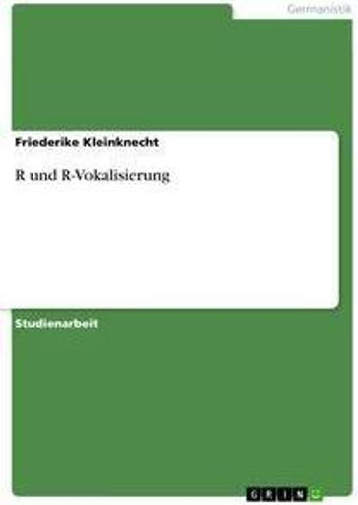 R und R-Vokalisierung