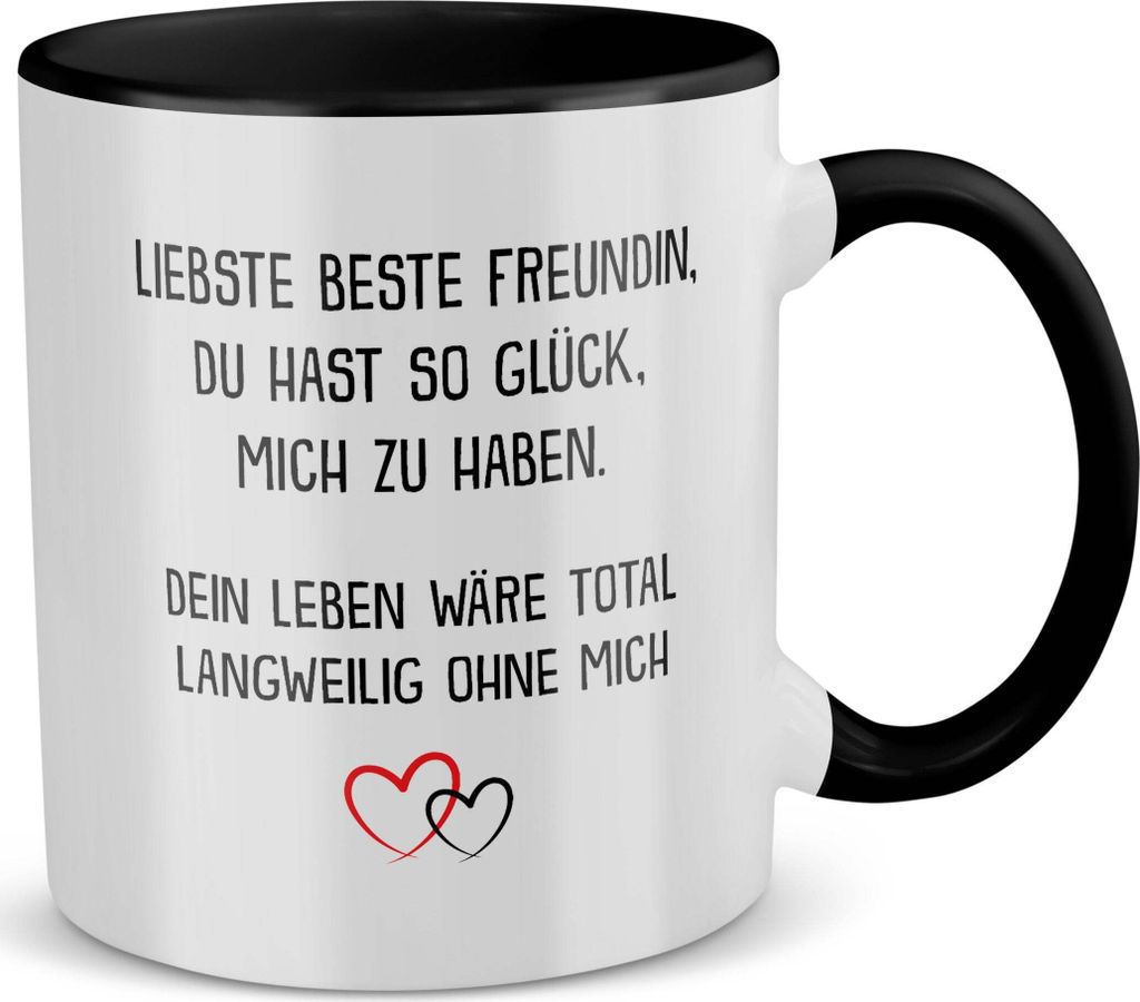 22Feels Beste Freundin Geschenk BFF Tasse Zum Geburtstag Kaffeetasse Freundinnen Freundschaft Frauen Haferl Weihnachten Lästerschwester Unbiologis...