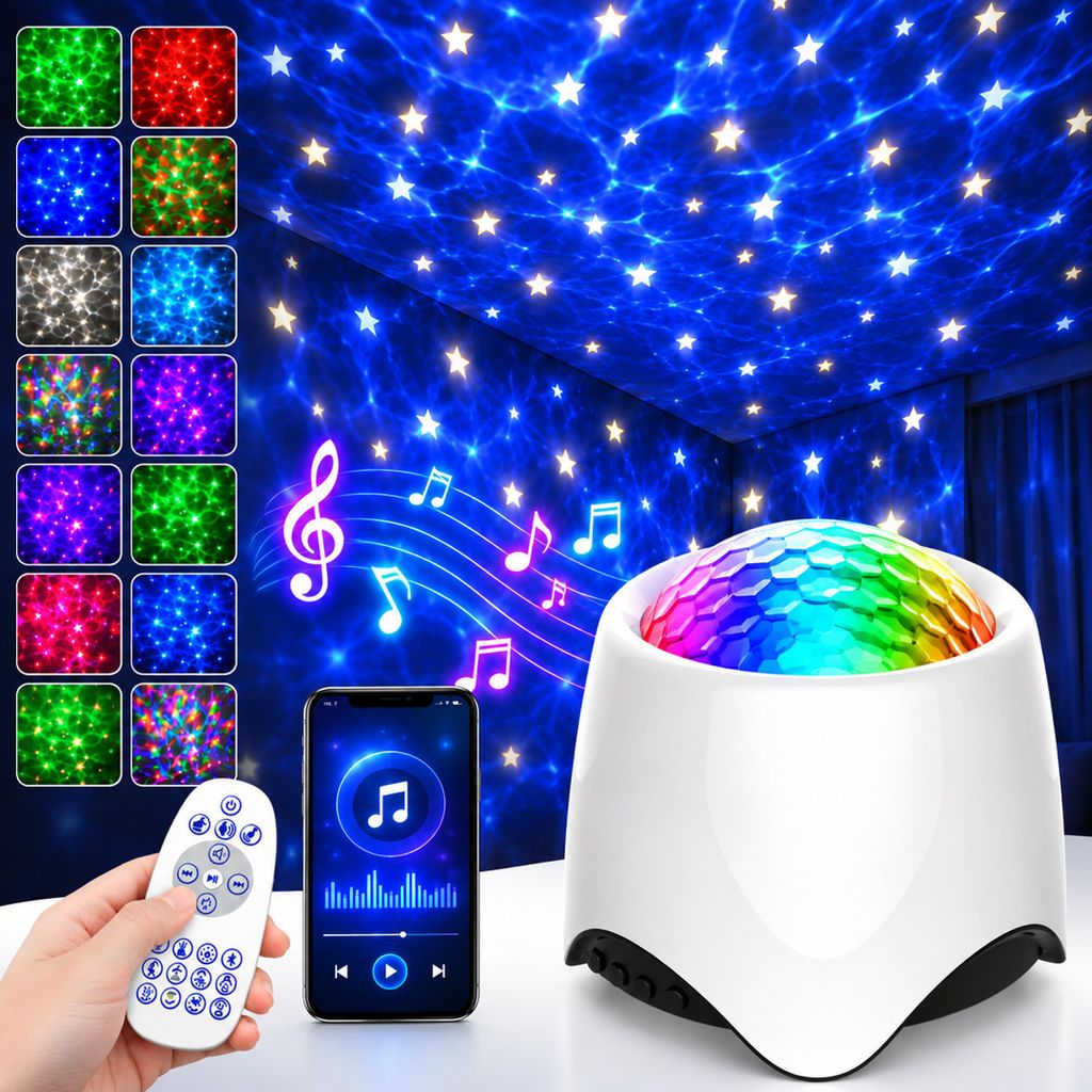 Projecteur Galaxie LED avec Enceinte Bluetooth, 56 Image du produit 