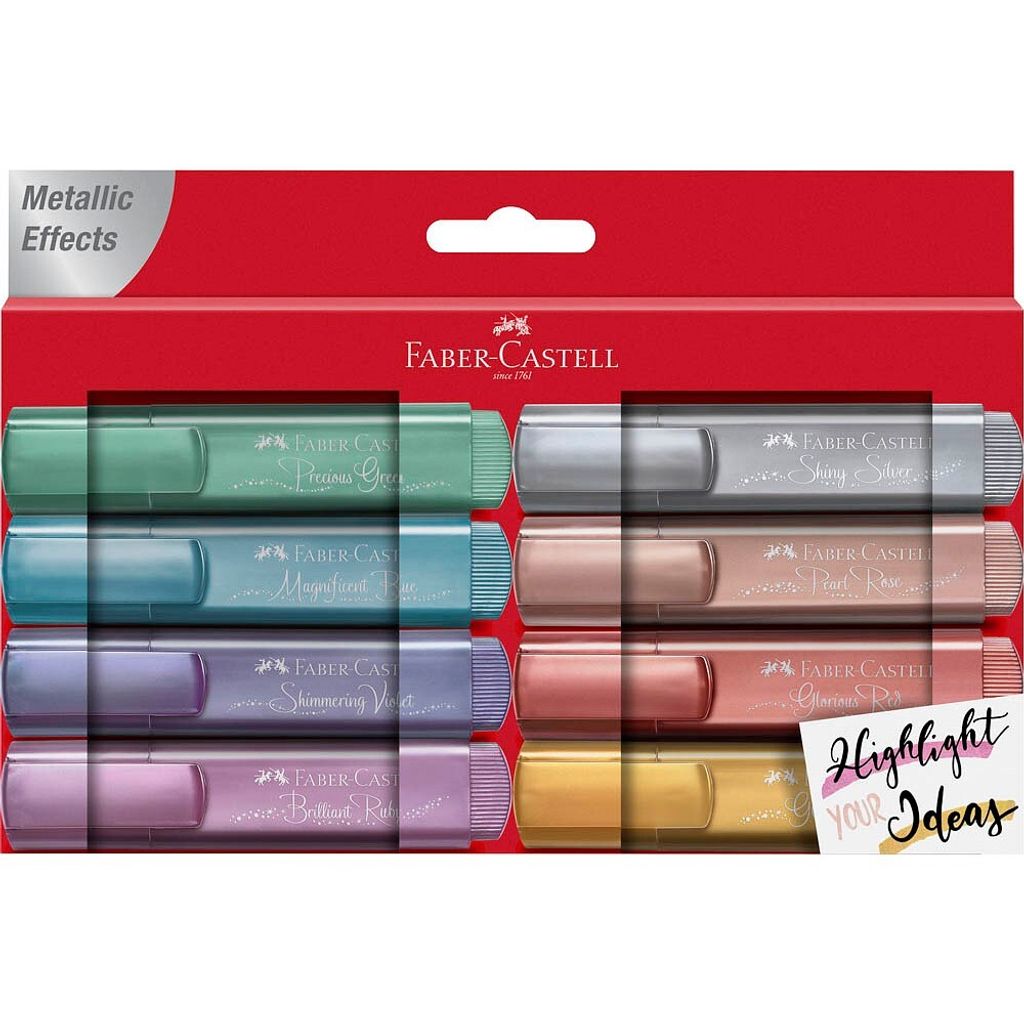 FABER-CASTELL Textmarker TL 46 Metallic 8er Kartonetui Produktbild 