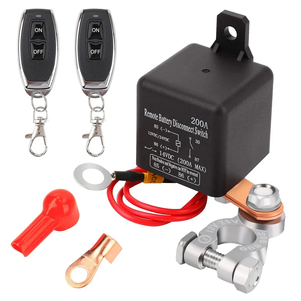 Coupe-batterie à distance 12V 200A Formé Interrupteur antivol sans fil
